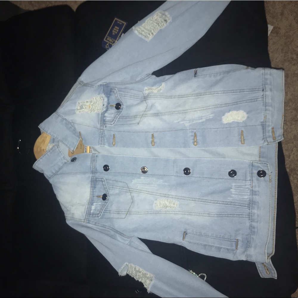 Light blue demon ripped jacket